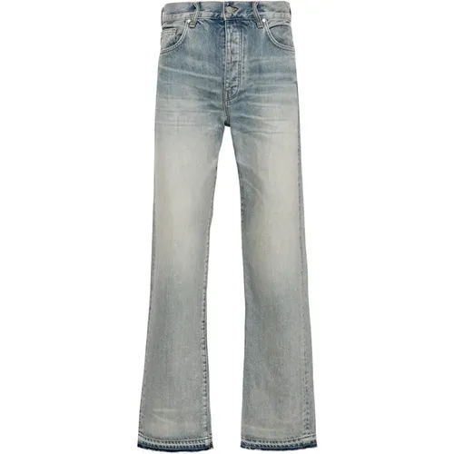 Light Distressed Straight Jeans , male, Sizes: W34 - Amiri - Modalova