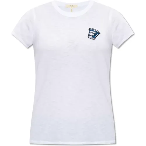 T-Shirt aus Bio-Baumwolle , Damen, Größe: L - Rag & Bone - Modalova
