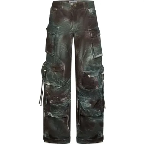 Straight Trousers,Camouflage Grüne Cargo Hose - The Attico - Modalova