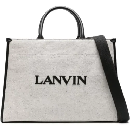 Beige Tote Tasche mit Riemen Lanvin - Lanvin - Modalova