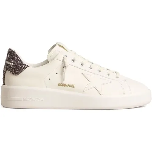 Glitter Star Patch Lace-Up Sneakers , female, Sizes: 7 UK - Golden Goose - Modalova