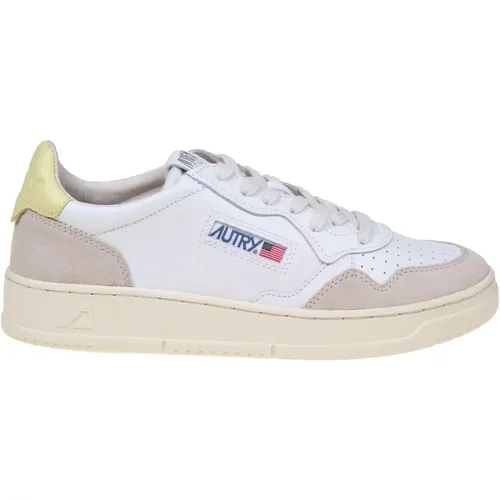 And Yellow Leather Sneakers , male, Sizes: 7 UK, 9 UK - Autry - Modalova