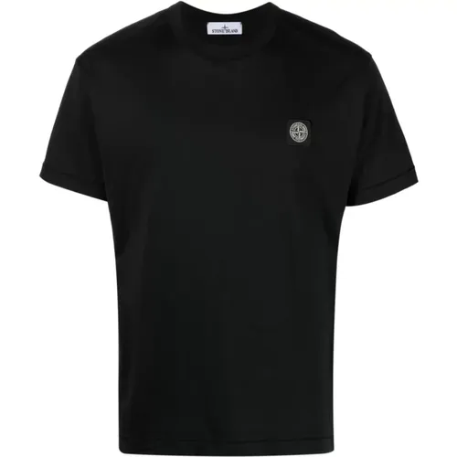 Schwarze T-Shirt Kollektion , Herren, Größe: L - Stone Island - Modalova
