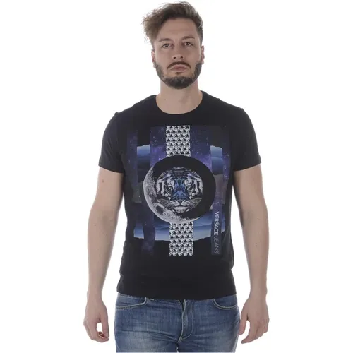 Bedruckter Sweatshirt Regular Fit , Herren, Größe: M - Versace Jeans Couture - Modalova