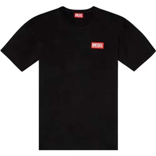 T-Shirt mit Logo-Patch , Herren, Größe: 3XL - Diesel - Modalova
