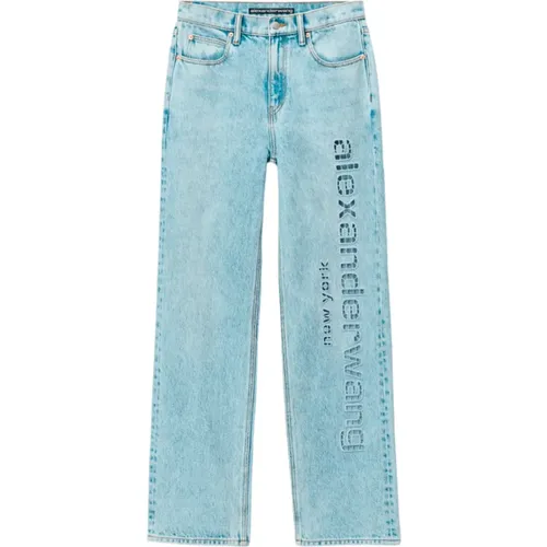 Hellblaue Bootcut Jeans , Damen, Größe: W27 - alexander wang - Modalova