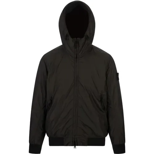 Graue Kapuzenblouson Jacke - Stone Island - Modalova