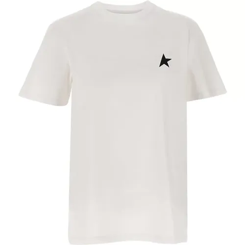 Women's Star Logo T-shirt , female, Sizes: M - Golden Goose - Modalova