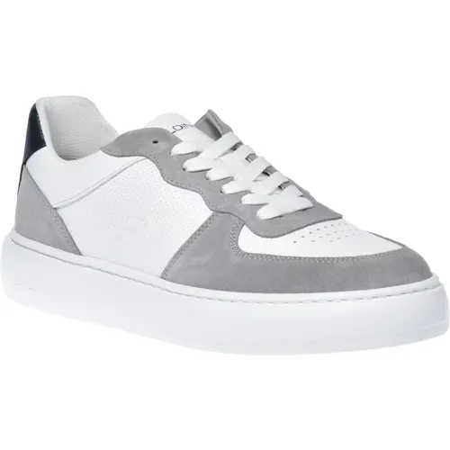 Sneaker in grey suede , male, Sizes: 6 UK, 7 1/2 UK, 11 UK, 10 UK, 12 UK, 7 UK - Baldinini - Modalova