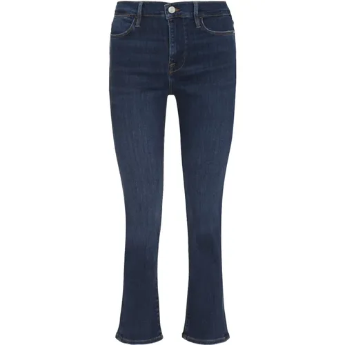 Straight-Leg Jeans mit Kontrastnähten , Damen, Größe: W24 - Frame - Modalova