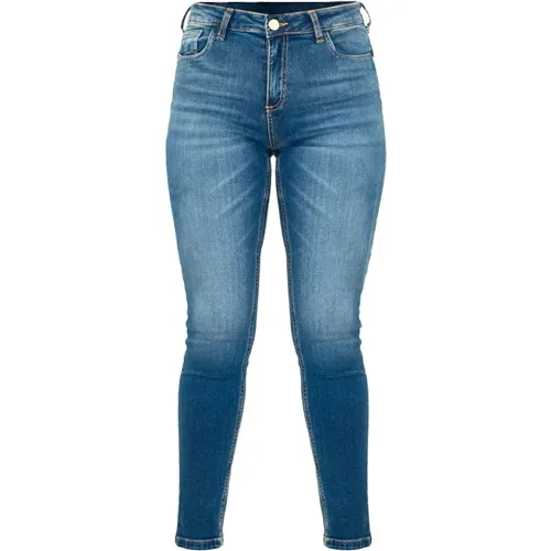 Skinny Jeans mit hoher Taille und Taschen , Damen, Größe: W34 - Kocca - Modalova