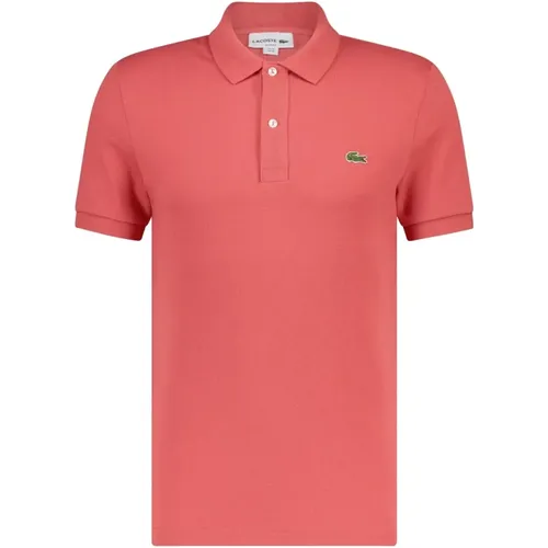 Logo Applique Slim-Fit Polo Shirt , male, Sizes: L, S, M - Lacoste - Modalova