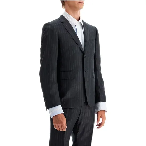 Pinstripe Woolen Single-Breasted Jacket , male, Sizes: S - Thom Browne - Modalova