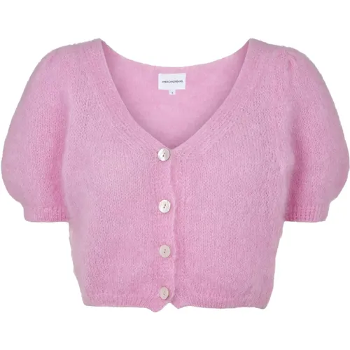 Weicher Beeren V-Ausschnitt Cardigan - American Dreams - Modalova