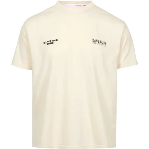Optic Cotton T-Shirt with Printed Logo , male, Sizes: M - Gcds - Modalova