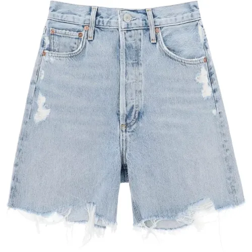 Vintage Denim Shorts mit Fransensaum - Agolde - Modalova