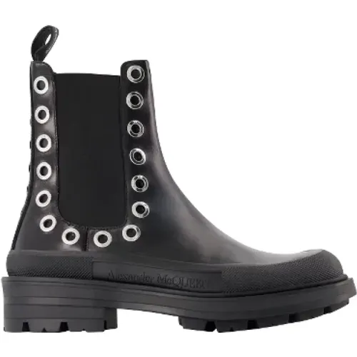 Leather boots , female, Sizes: 9 UK, 11 UK, 8 UK - alexander mcqueen - Modalova
