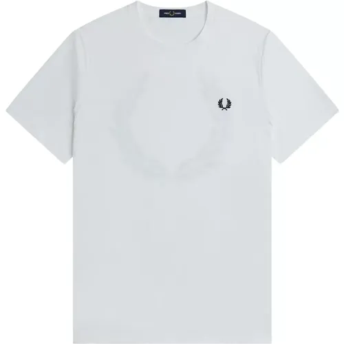 Back Graphic T-Shirt with Laurel Crown Print , male, Sizes: XL - Fred Perry - Modalova