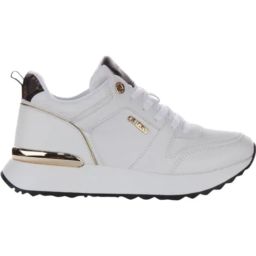 Peony Gold Women Sneakers , female, Sizes: 5 UK, 6 UK, 4 UK, 7 UK - Guess - Modalova