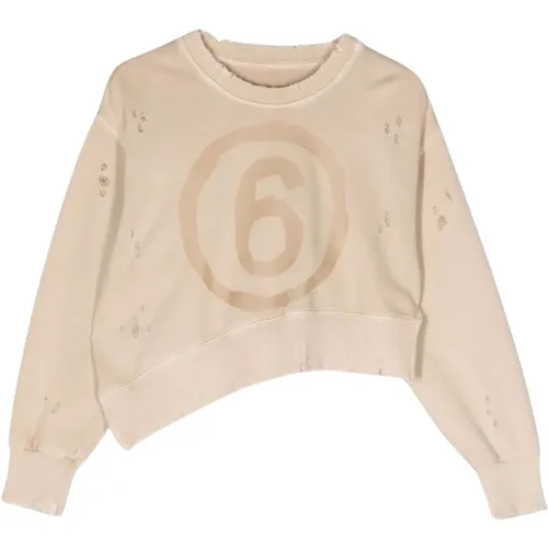 Kinder Cropped Sweater Sand - Maison Margiela - Modalova