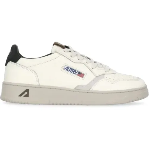 Ivory Leder Sneakers mit Logodetails , Herren, Größe: 45 EU - Autry - Modalova