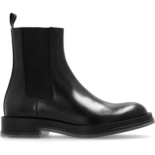 Leather Chelsea Boots , male, Sizes: 8 UK, 9 UK, 8 1/2 UK, 11 UK, 9 1/2 UK, 10 1/2 UK, 7 1/2 UK, 10 UK, 6 UK, 7 UK - alexander mcqueen - Modalova