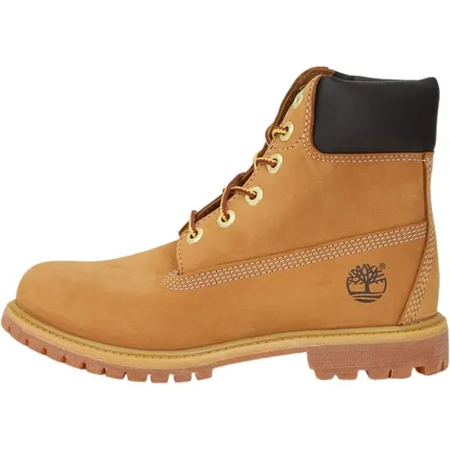 Gelbe Schnür-Wasserdichte Lederstiefel , Damen, Größe: 41 EU - Timberland - Modalova