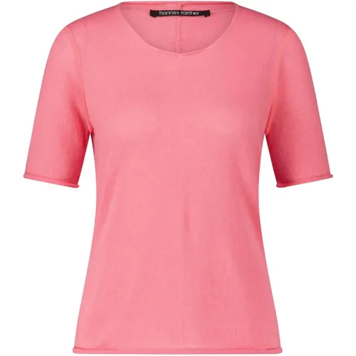 Cashmere Blend Knit Round Neck Shirt , female, Sizes: M, L, S - Hannes Roether - Modalova