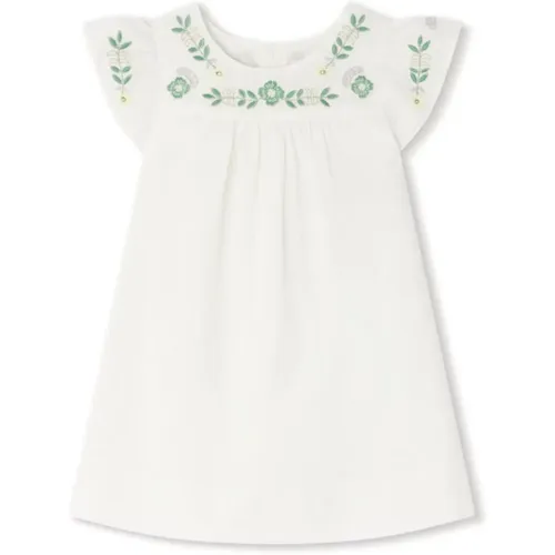 Laurie Blumen Besticktes Weißes Kleid - Bonpoint - Modalova