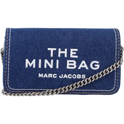 Denim Chain Mini Bag Dark Wash , female, Sizes: ONE SIZE - Marc Jacobs - Modalova