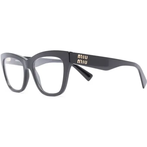 Schwarze optische Brille, vielseitig und stilvoll , Damen, Größe: 54 MM - Miu Miu - Modalova