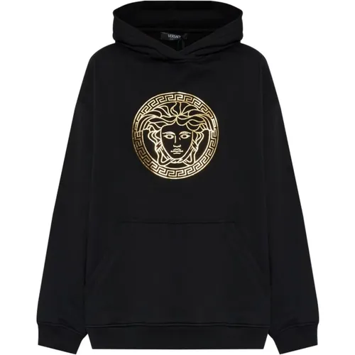 Medusa Head Hooded Sweater , female, Sizes: M, S, XS - Versace - Modalova