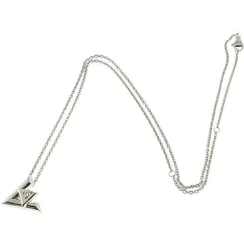 Pre-owned Silver necklaces , female, Sizes: ONE SIZE - Louis Vuitton Vintage - Modalova