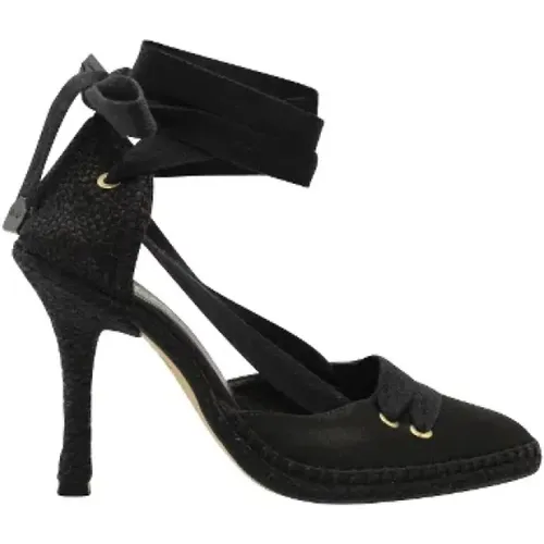 Pre-owned Silk heels , female, Sizes: 3 UK - Manolo Blahnik Pre-owned - Modalova