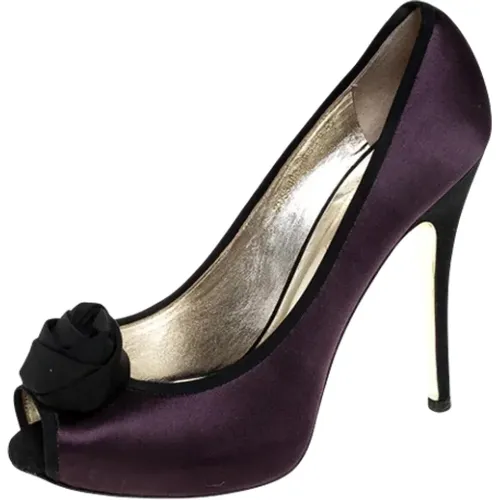 Pre-owned Satin heels , female, Sizes: 7 UK - Valentino Vintage - Modalova