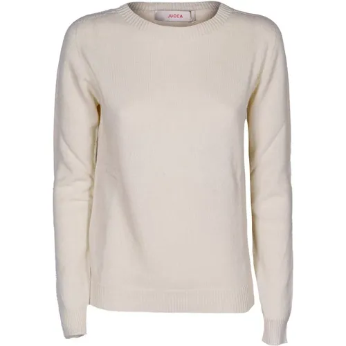 Cashmere Round Neck Sweater Made in Italy , female, Sizes: M, L, S - Jucca - Modalova