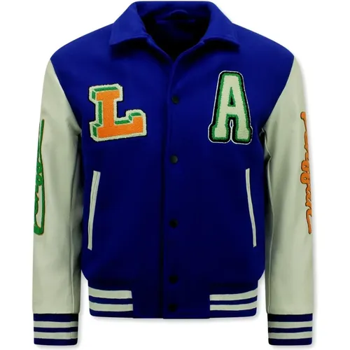 Oversized College Jackets with Embroidery - 851 , male, Sizes: S, M, XL, L, 2XL - Enos - Modalova