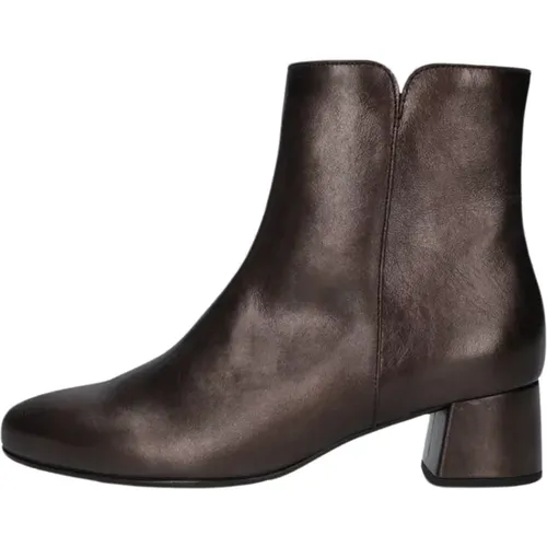 Braune Leder Stiefeletten Stilvoll Elegant , Damen, Größe: 43 EU - Gabor - Modalova