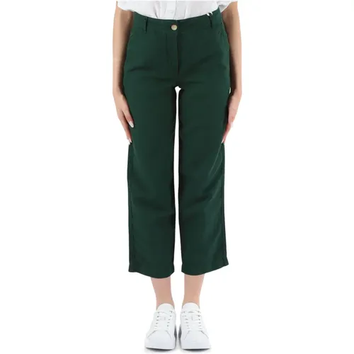 Cotton Linen Straight Fit Pants , female, Sizes: XS, L, M, S - Tommy Hilfiger - Modalova
