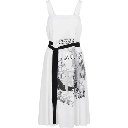 Plissiertes Kleid mit Roma-Print , Damen, Größe: L - Iceberg - Modalova