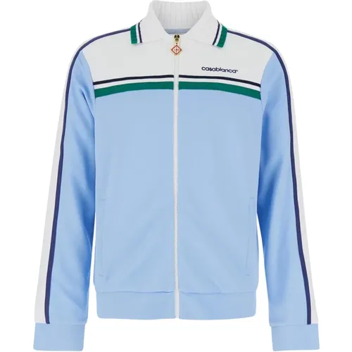 Blaue Kontrast Yoke Track Jacke - Casablanca - Modalova