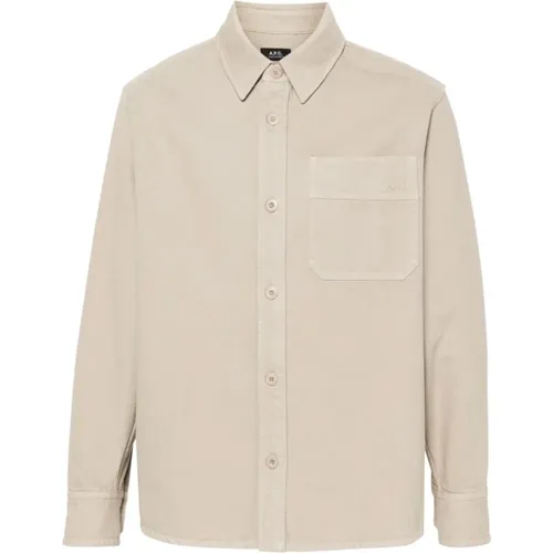 Basile Shirt with Button Closure , male, Sizes: L - A.p.c. - Modalova