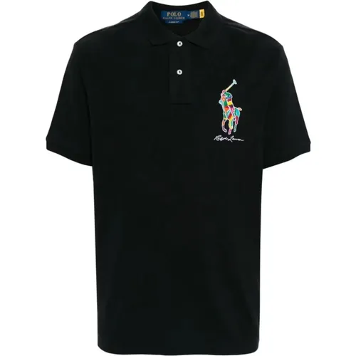 Schwarzes Casual Polo Shirt , Herren, Größe: S - Polo Ralph Lauren - Modalova