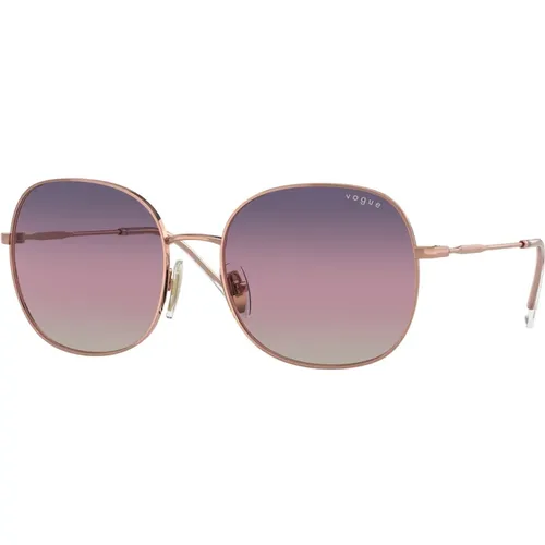 Metal Frame Sunglasses Triple Gradient Lenses , female, Sizes: 57 MM - Vogue - Modalova