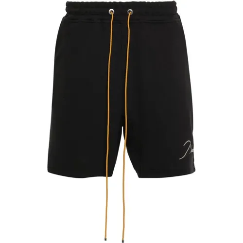 Logo-embroidered piqué shorts , male, Sizes: M, S - Rhude - Modalova