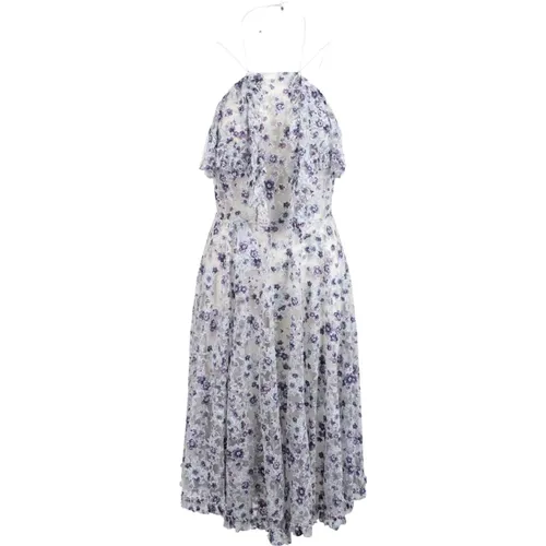Floral Lace Ruffle Midi Dress , female, Sizes: S - Philosophy di Lorenzo Serafini - Modalova