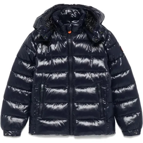 Gepolsterte Winddichte Steppjacke Mitternachtsblau - Save The Duck - Modalova