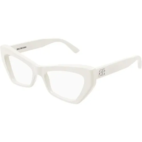Weiße Rahmen Stilvolle Brille - Balenciaga - Modalova