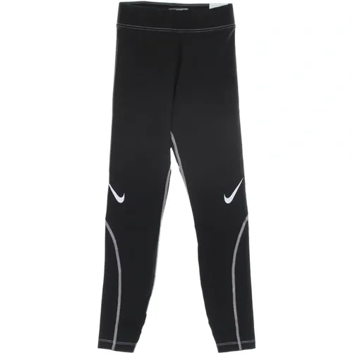 High Rise Swoosh Logo Leggings Schwarz/Weiß - Nike - Modalova