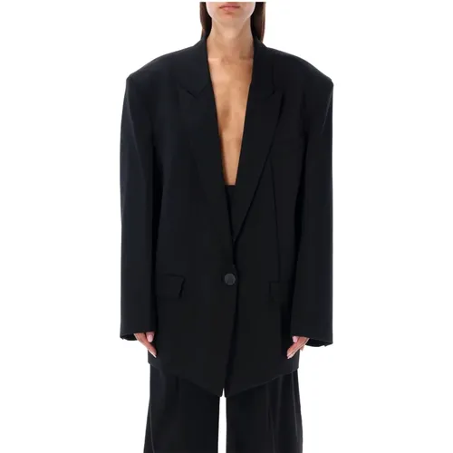 Oversized Glen Schwarzer Blazer - The Attico - Modalova